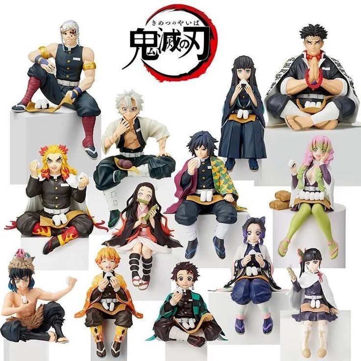 Image de figurines inspirés de la licence Demon Slayer