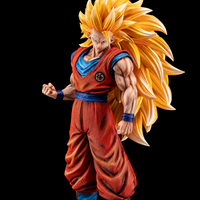 Détail du visage et du haut du corps de Goku Super Saiyan 3