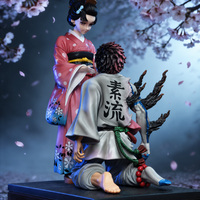 Vue arrière de la tenue blanche d'Akaza avec son inscription japonaise