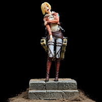 Figurine Annie avec équipement tridimensionnel et socle rocheux