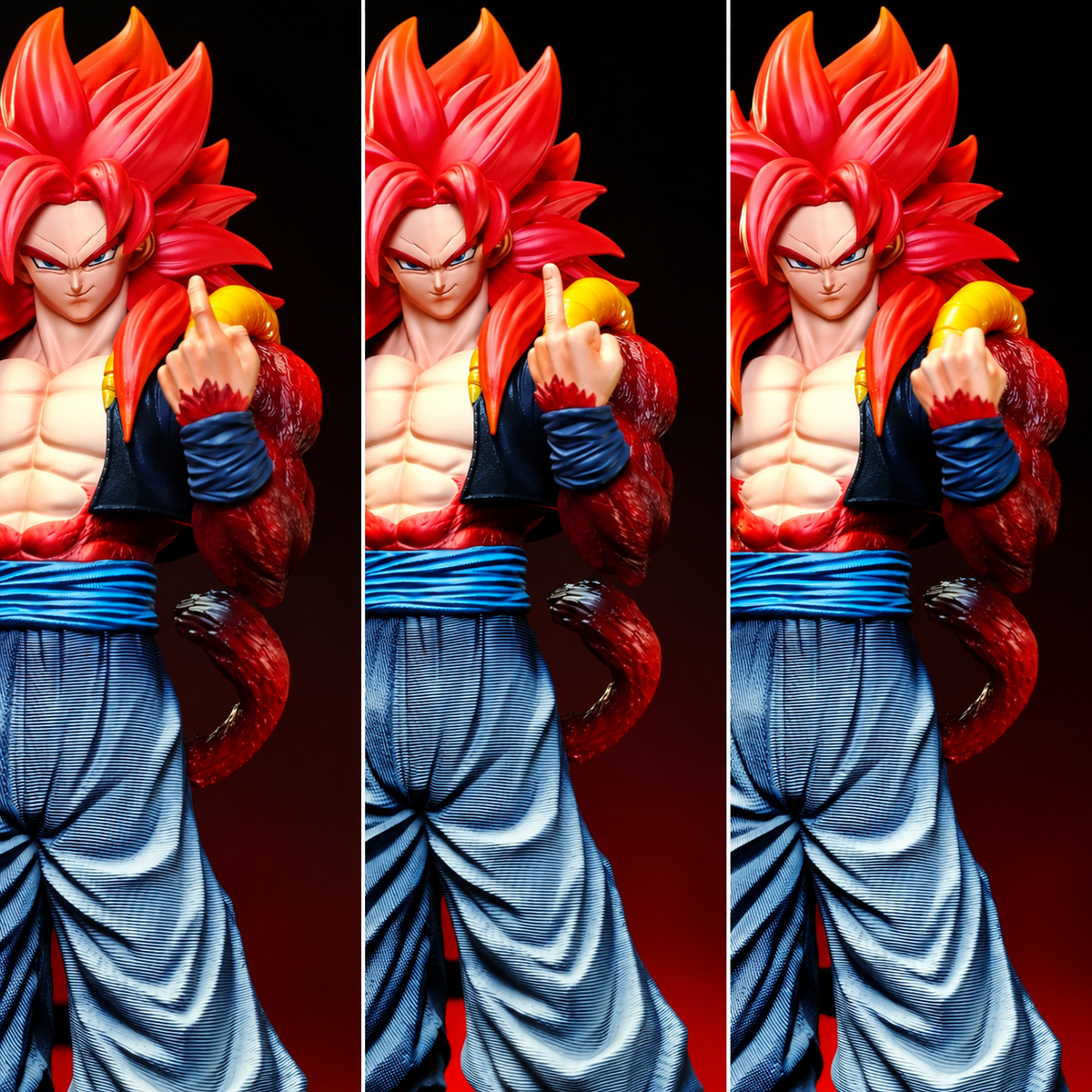 Détail des différentes configurations de main de Gogeta Super Saiyan 4