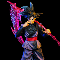 Gros plan de la tête alternative aux cheveux noirs de Goku Black