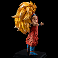 Vue arrière de Goku Super Saiyan 3 et de sa longue chevelure dorée