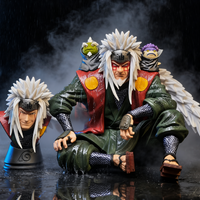 Figurine Jiraiya Mode Ermite avec Fukasaku, Shima et tête interchangeable