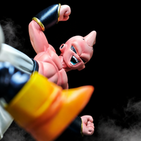 Gros plan en contre-plongée de Kid Buu