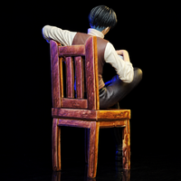 Vue arrière de la figurine Levi et de sa chaise