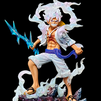 Vue de face de la figurine Luffy en Gear 5