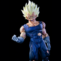 Vue alternative de la figurine Majin Vegeta après le combat