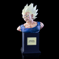 Buste de présentation inclus pour exposer la tête alternative de Majin Vegeta