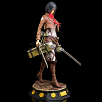 Vue latérale de Mikasa dans sa tenue du Bataillon d'exploration