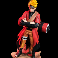 Vue trois-quarts de la figurine Naruto Mode Ermite sur son socle rocheux