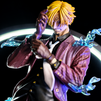 Gros plan du visage de Sanji dans sa version Onigashima