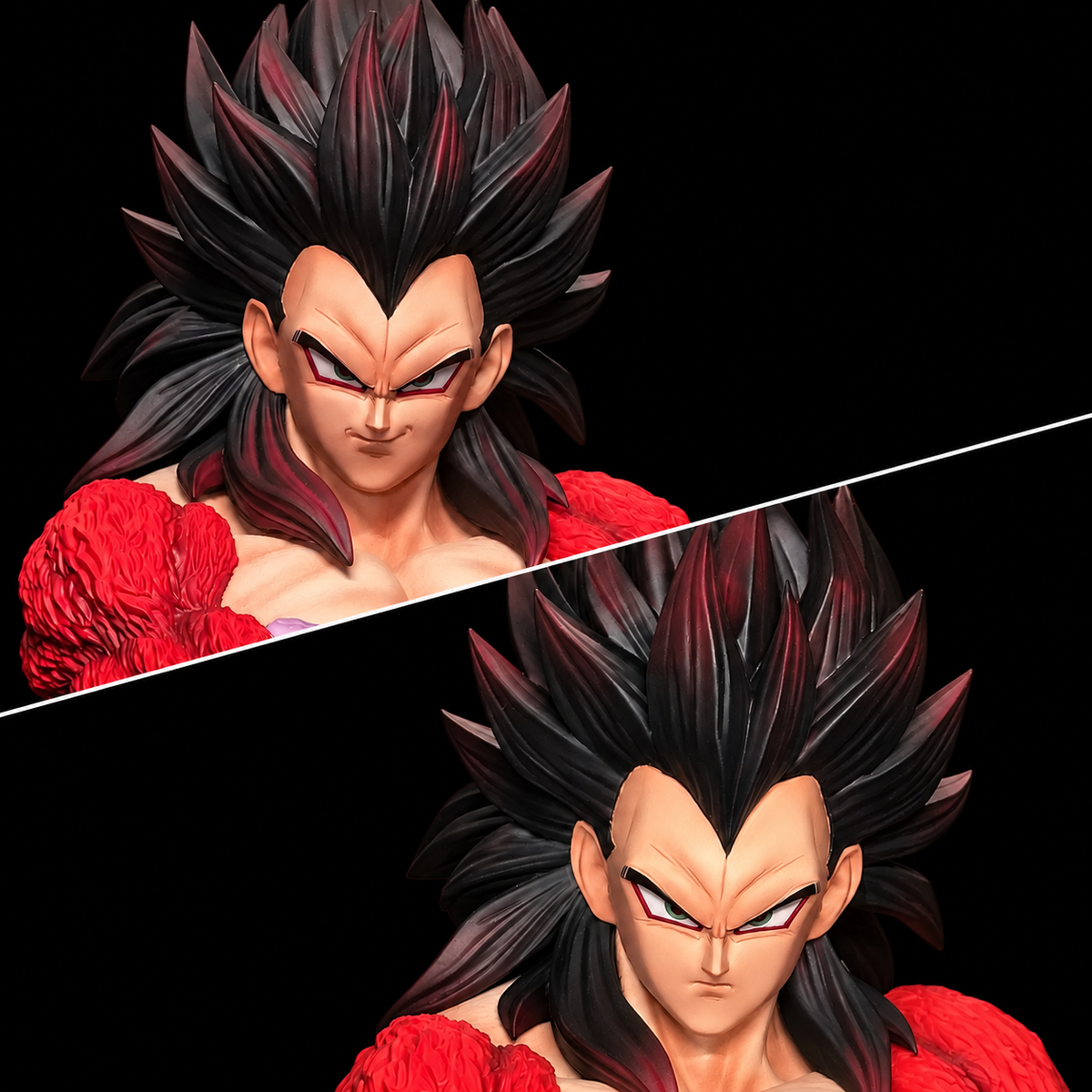 Deux expressions interchangeables de Vegeta Super Saiyan 4