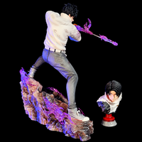 Vue arrière de la figurine Yuta Traque Mortelle avec katana et effets d’énergie occulte